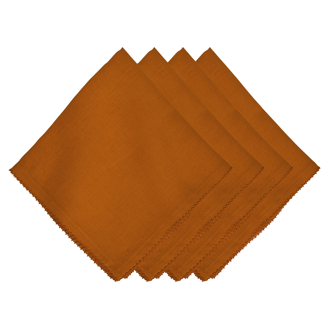 Berry Scallop Napkin Set/4 - Pumpkin