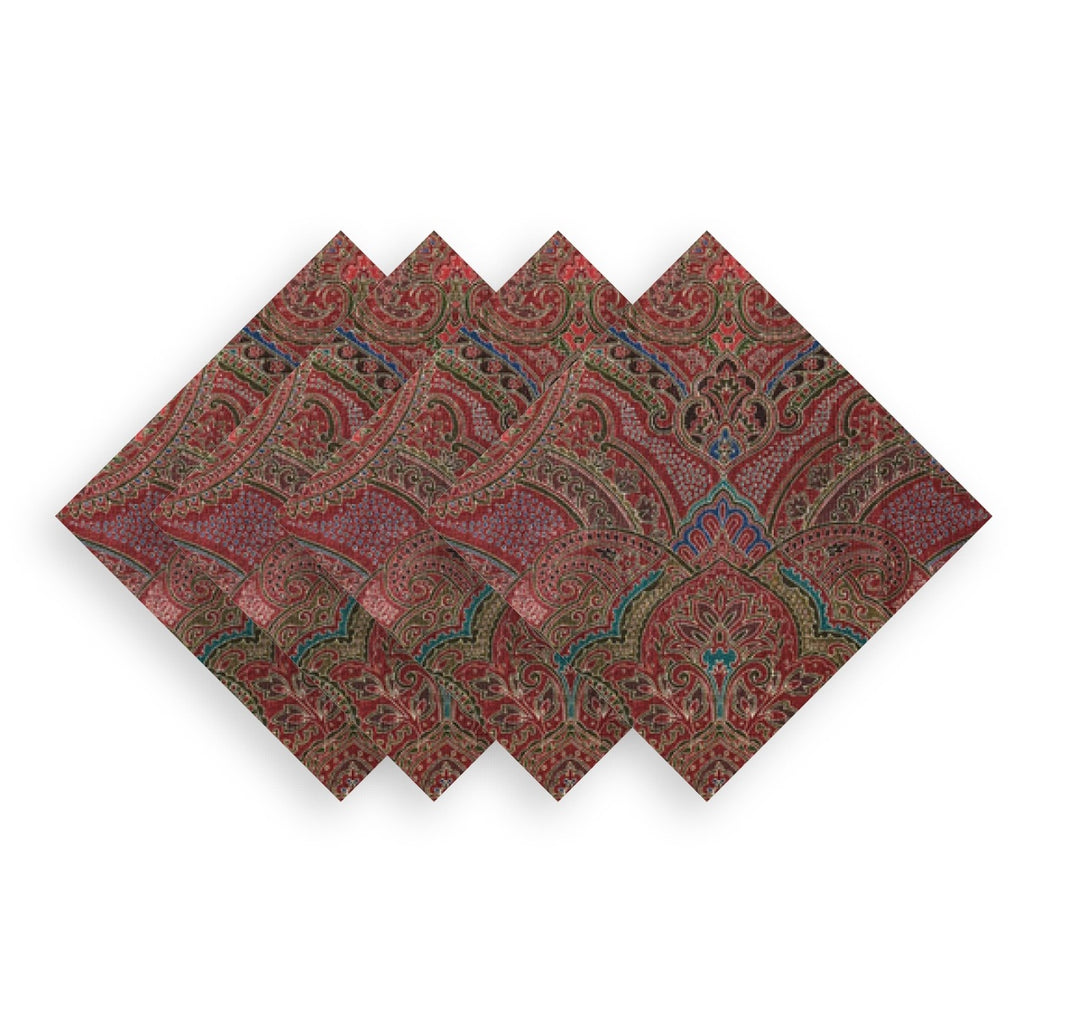 Paisley Napkin Set/4 - Red