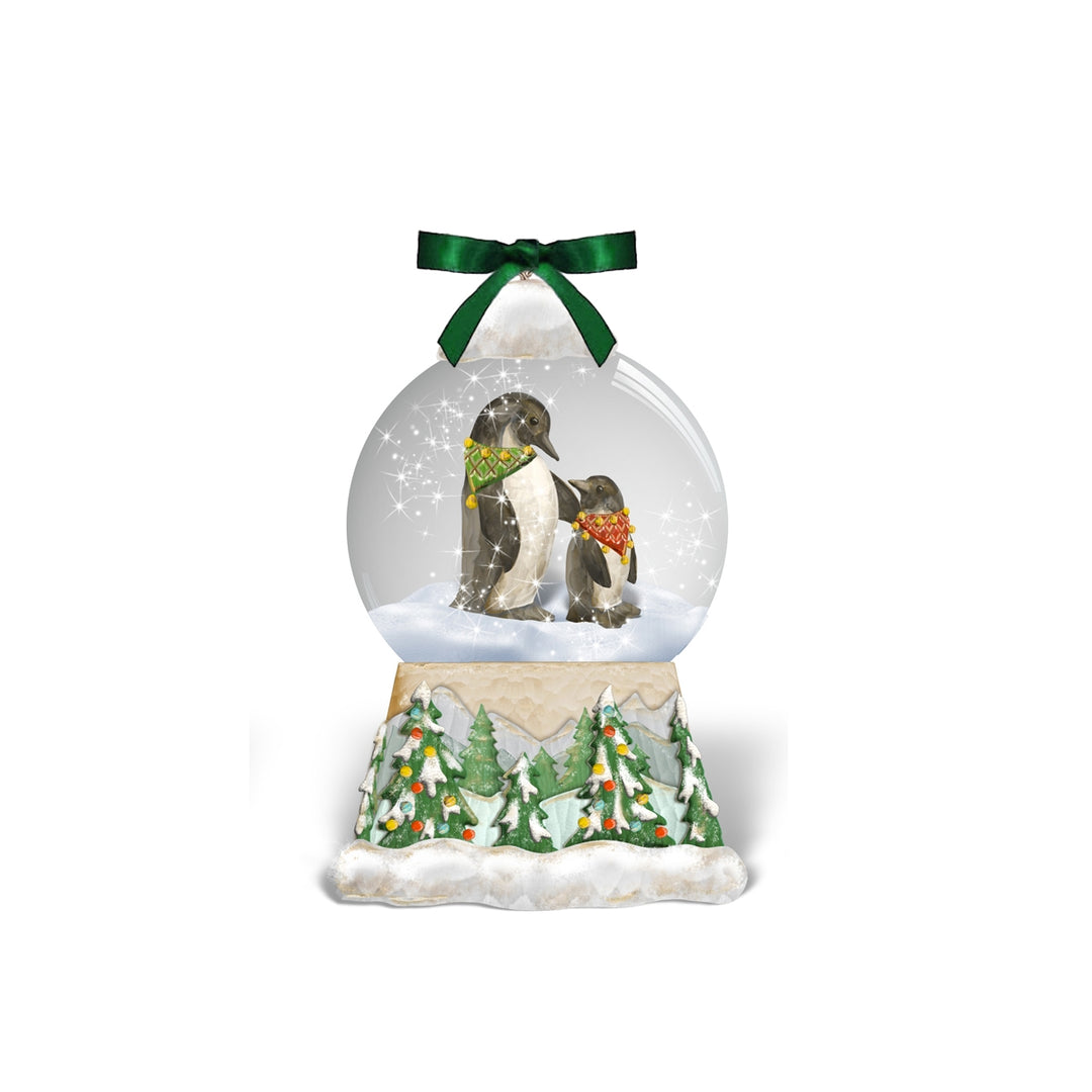 Berry &amp; Thread North Pole Penguin Snow Globe Place Card Holder