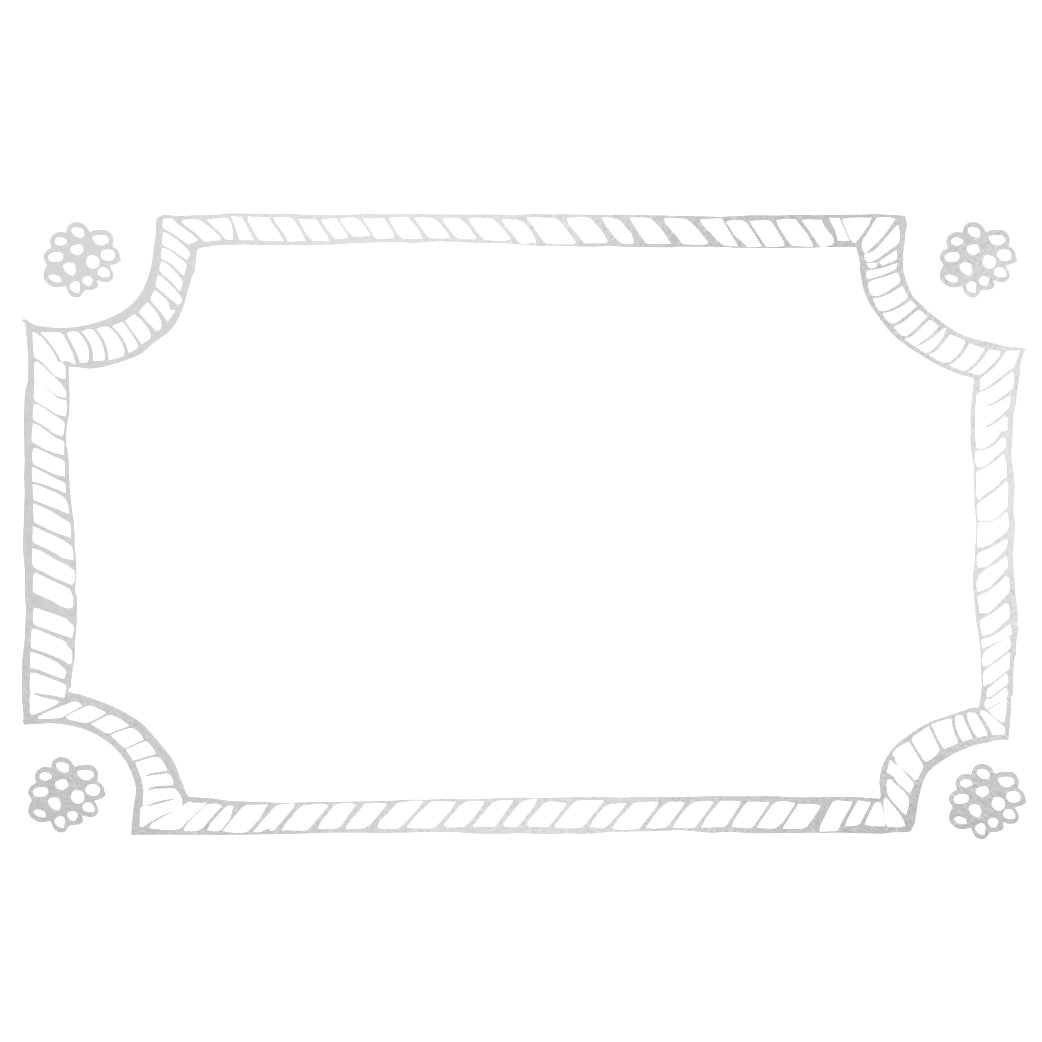 Berry &amp; Thread Place Card Set/12 - Silver