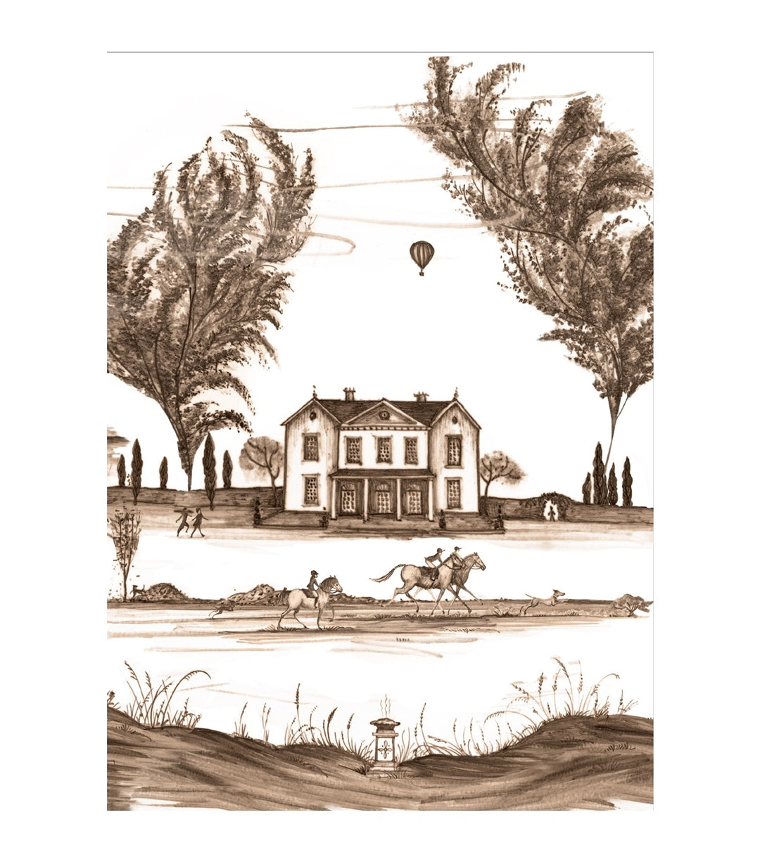Country Estate Harvest 7" x 10" Paper Journal - Sepia