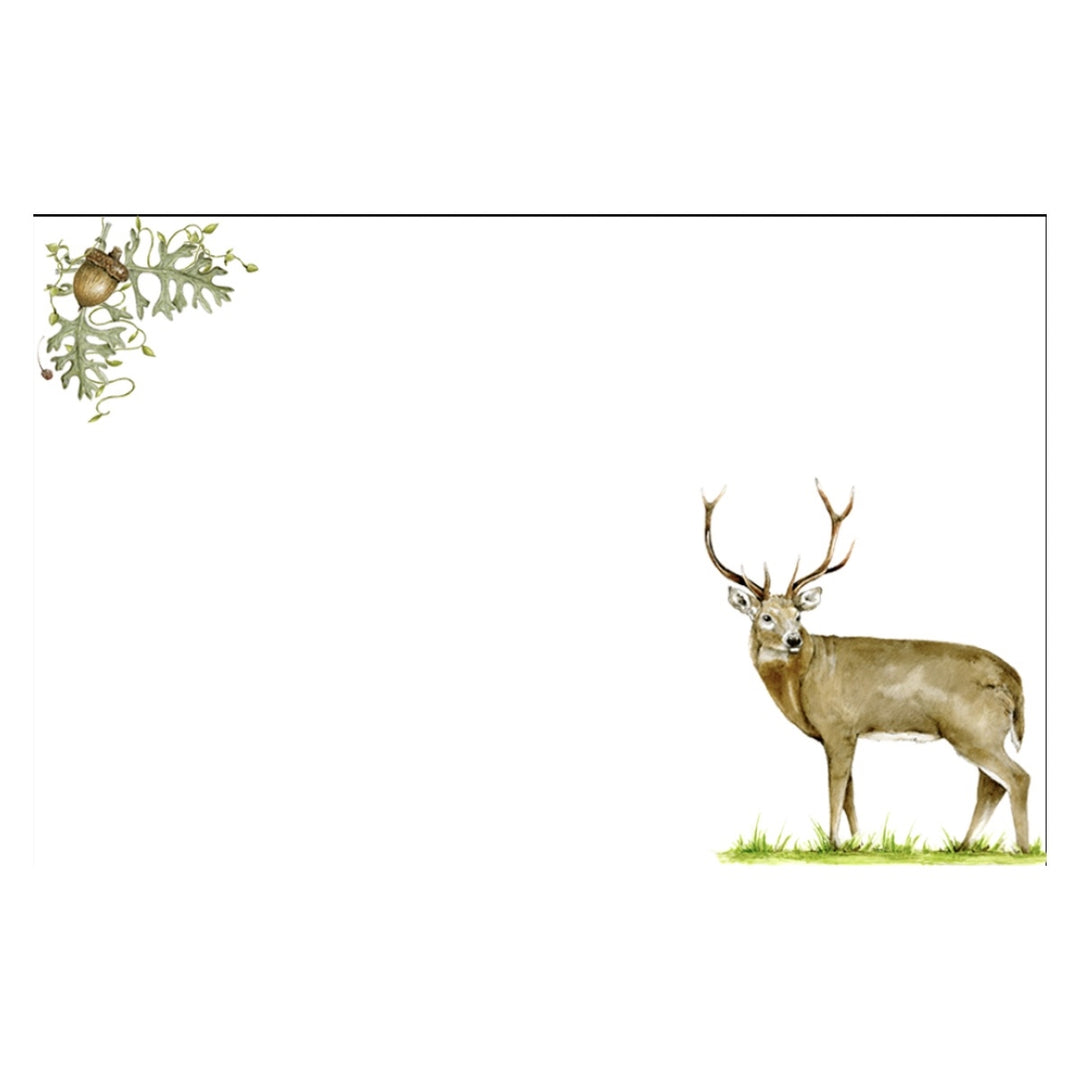 Forest Walk Stag Place Card Set/12 - Multi