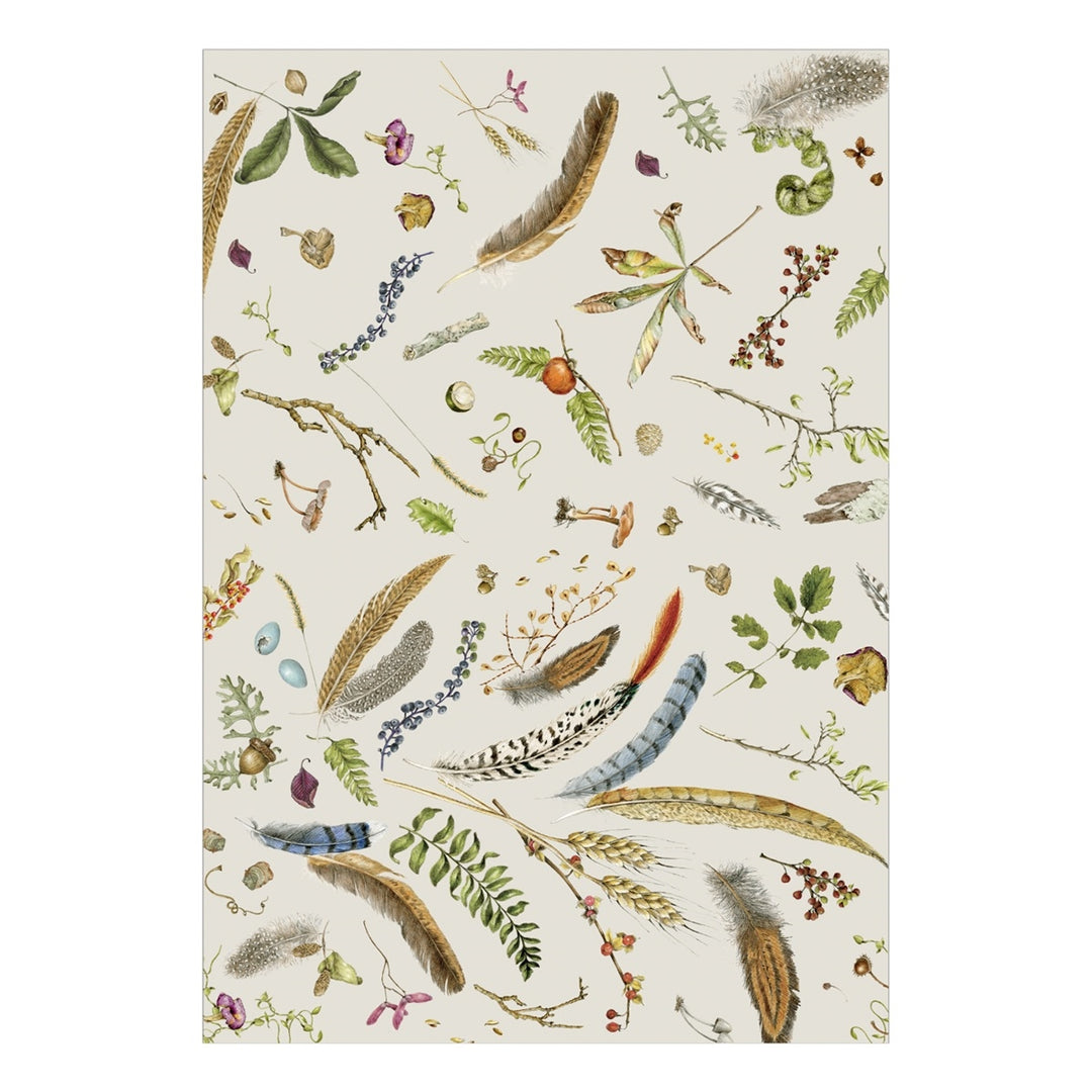 Forest Walk Embroidered 7" x 10" Paper Journal - Multi