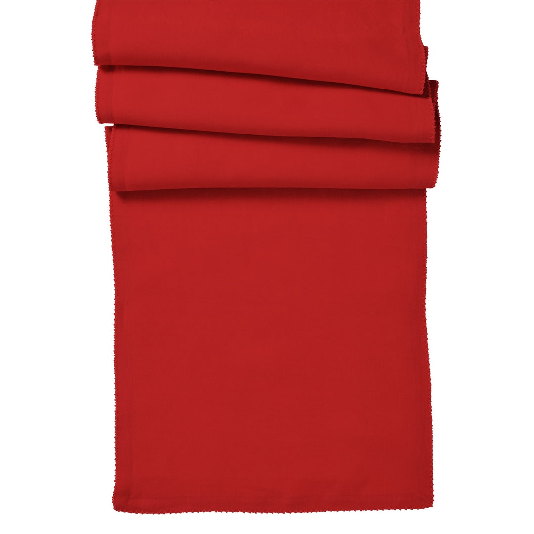Berry Scallop 18" x 90" Table Runner - Ruby