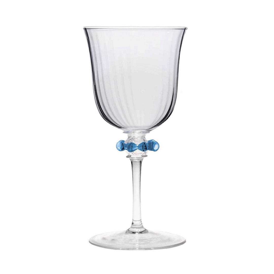 Nell Ruffle Wine Glass - Chambray