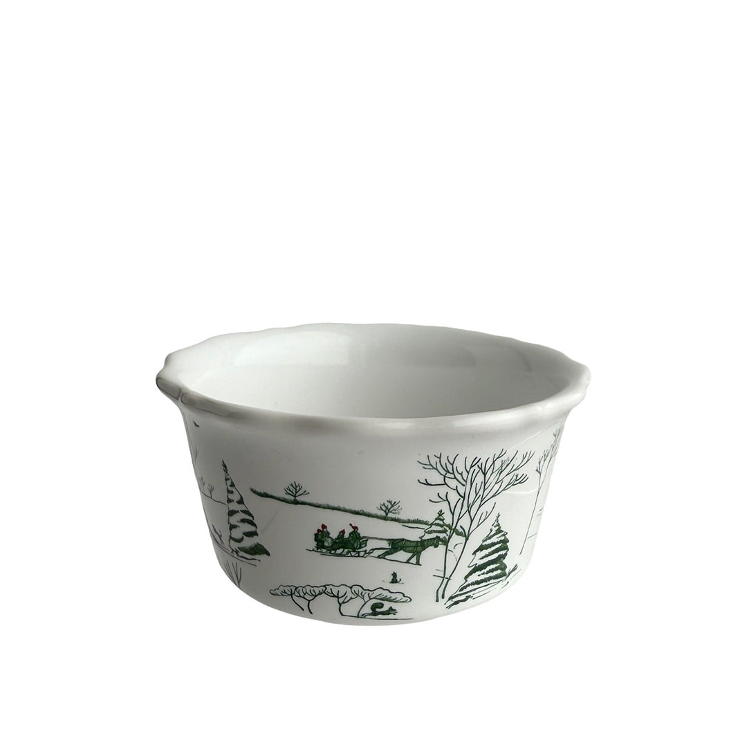 Country Estate Winter Frolic Ramekin - Evergreen