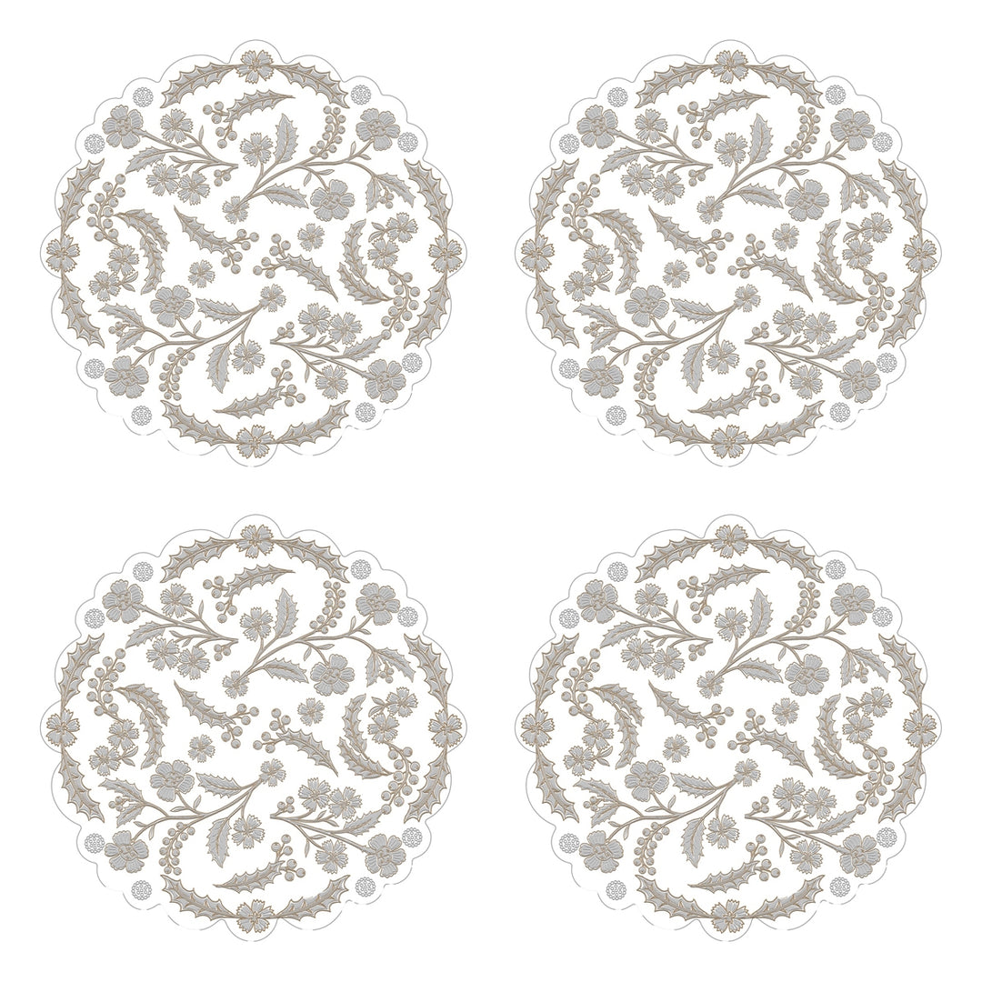 Berry &amp; Thread Thistle Cocktail Plate Set/4 - Whitewash