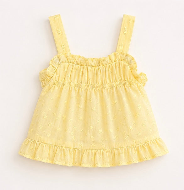 Banana Eyelet Bloomer Set