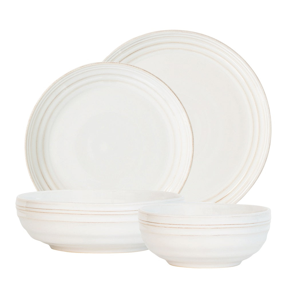 Bilbao 4pc Place Setting - Whitewash