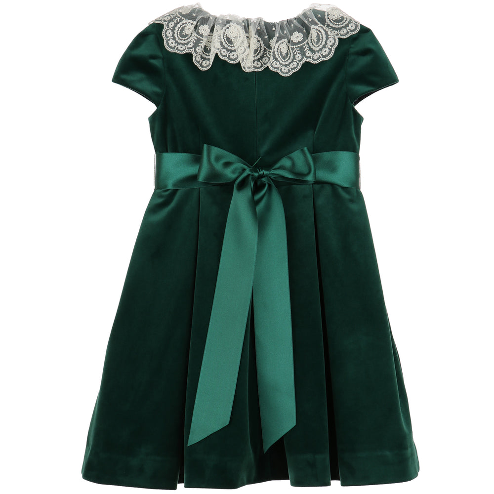 Vintage Green Deluxe Velvet Dress