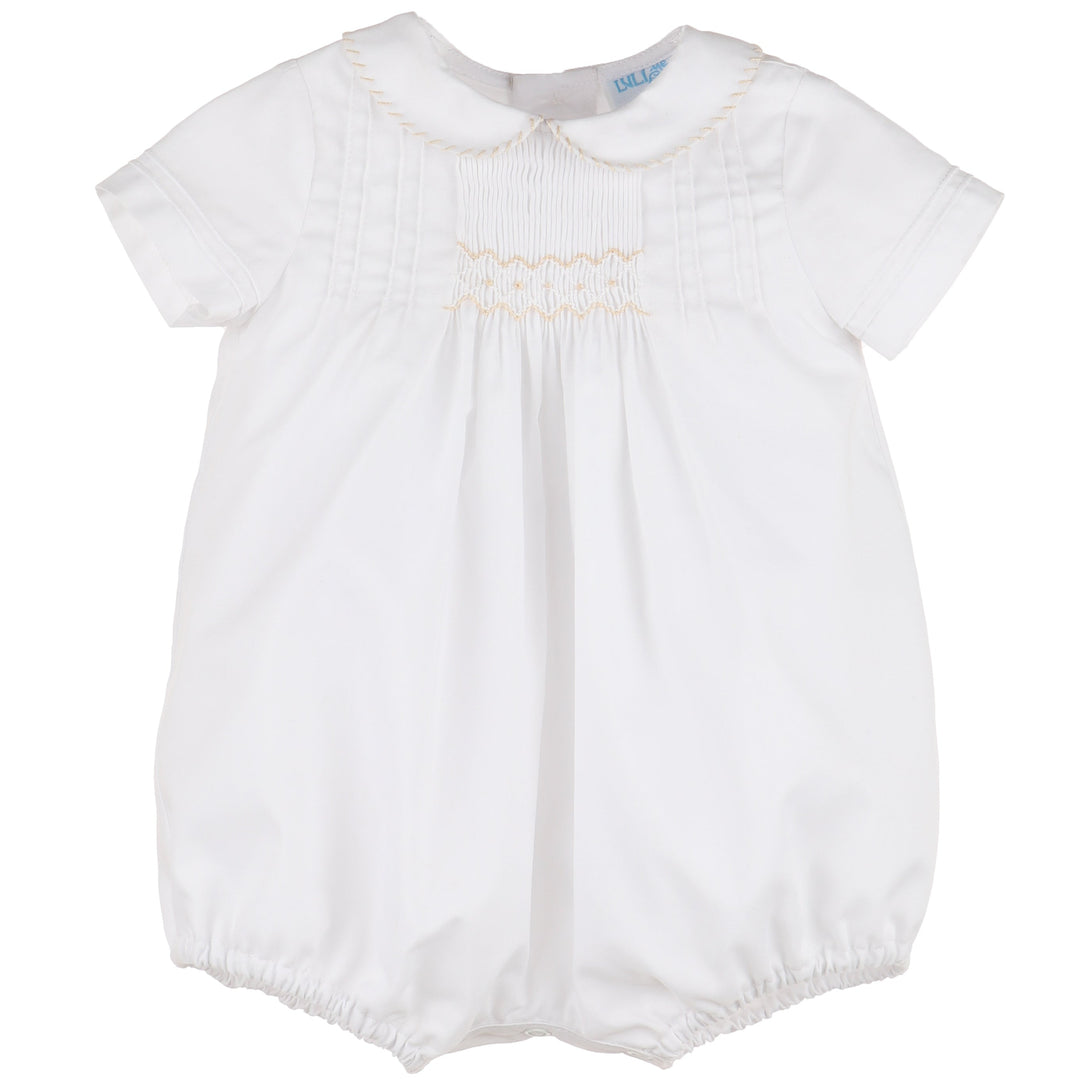 White w/ Beige Sweet Smock Bubble