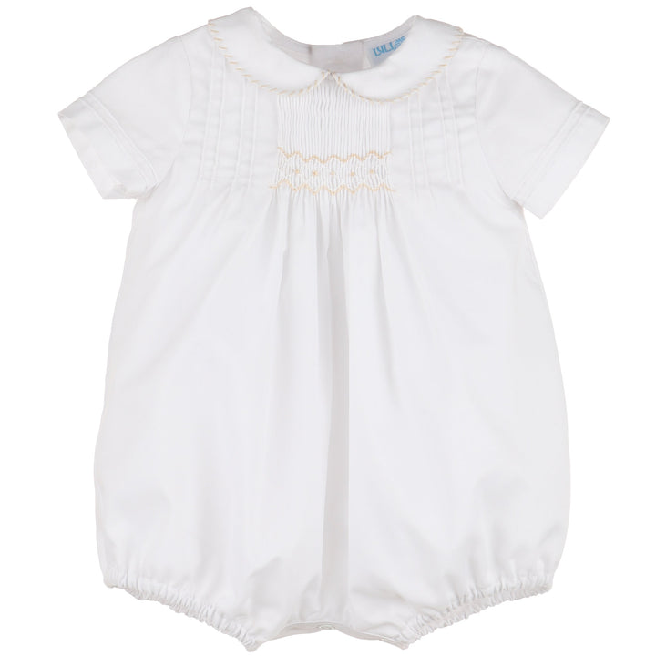 White w/ Beige Sweet Smock Bubble