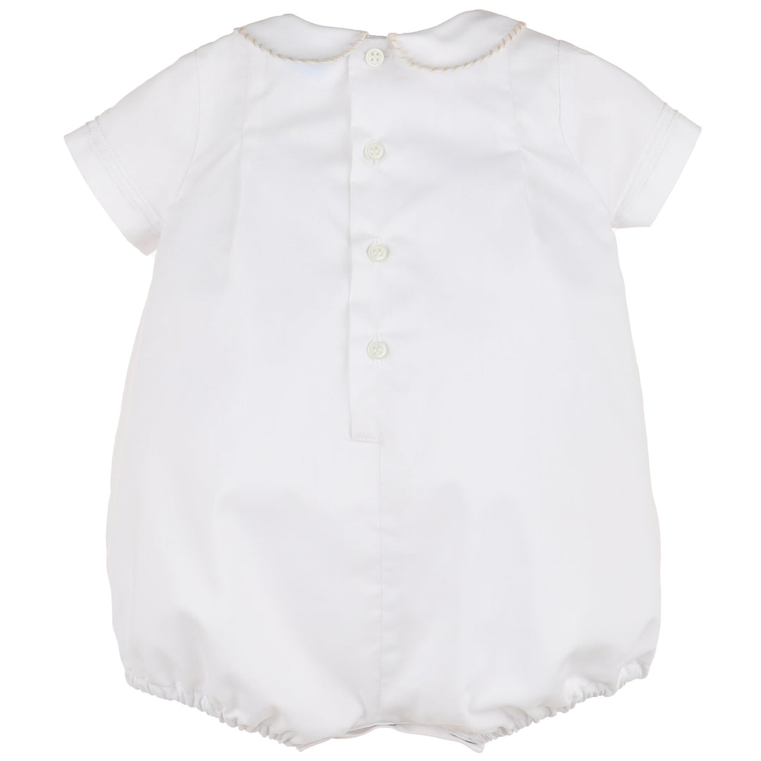 White w/ Beige Sweet Smock Bubble