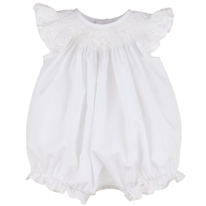 White Color Combo Smock Bubble
