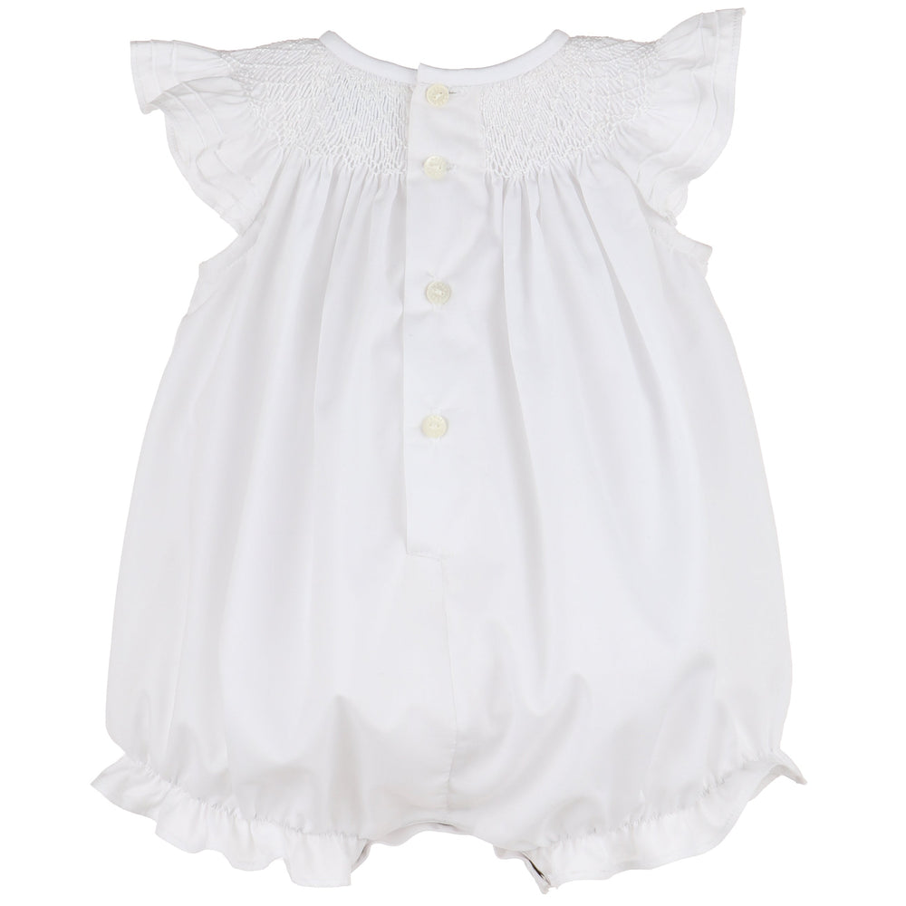 White Color Combo Smock Bubble