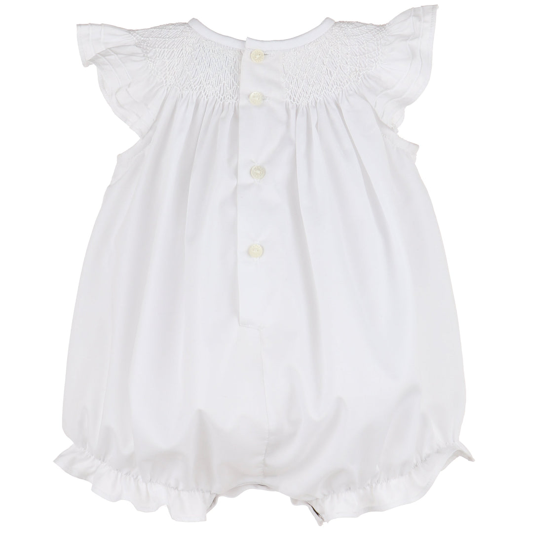 White Color Combo Smock Bubble