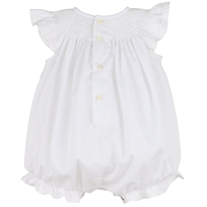 White Color Combo Smock Bubble