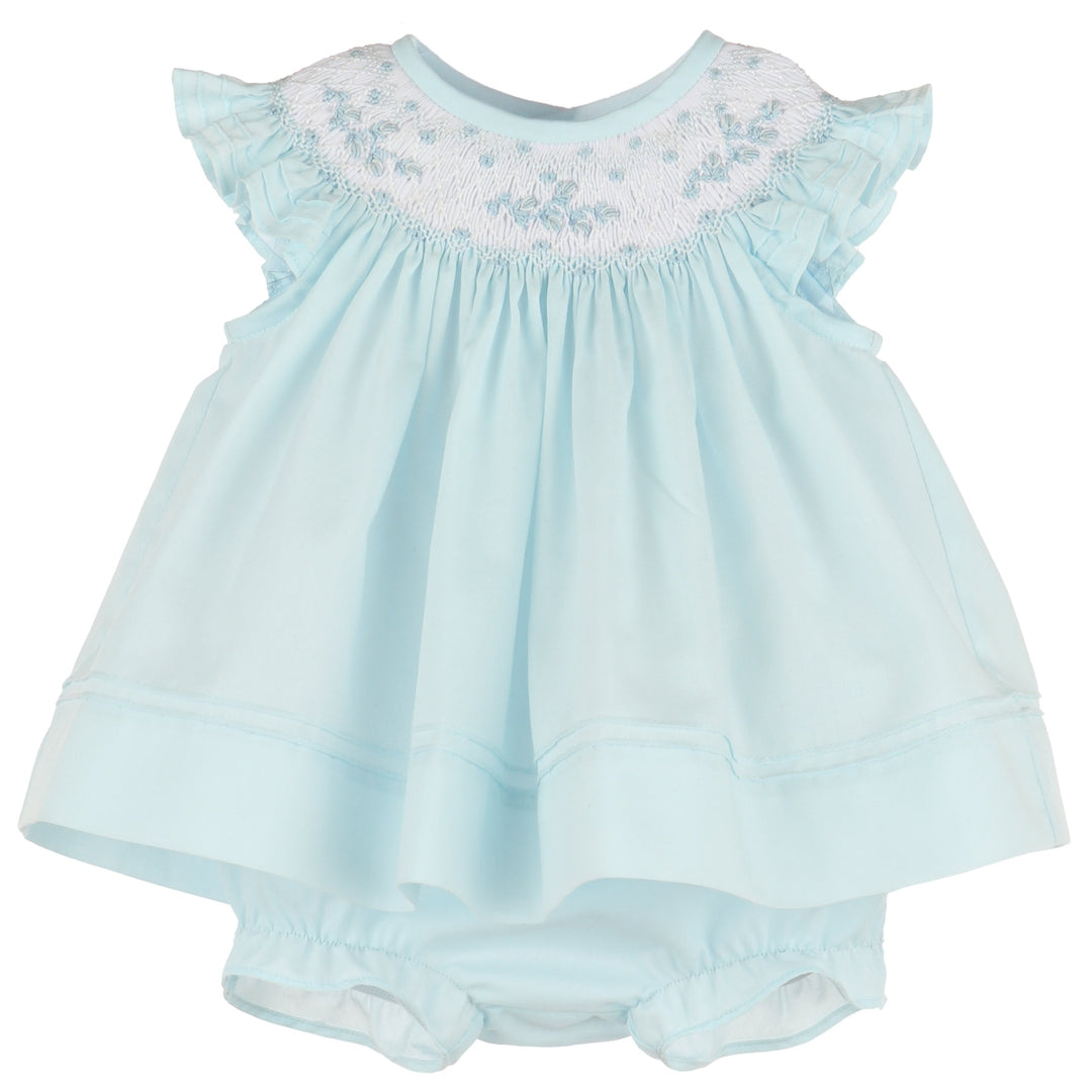 Blue Color Combo Smock Bishop
