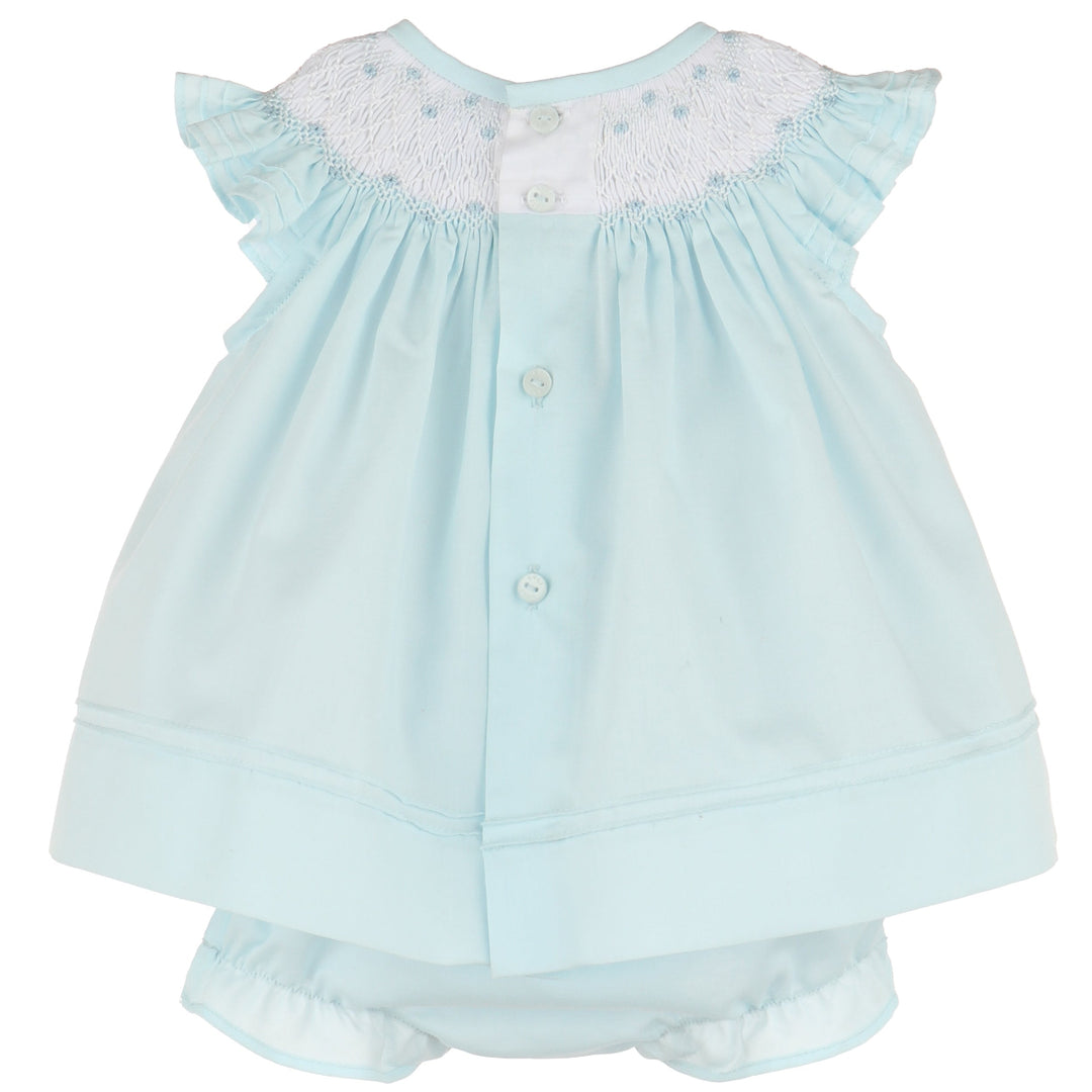 Blue Color Combo Smock Bishop