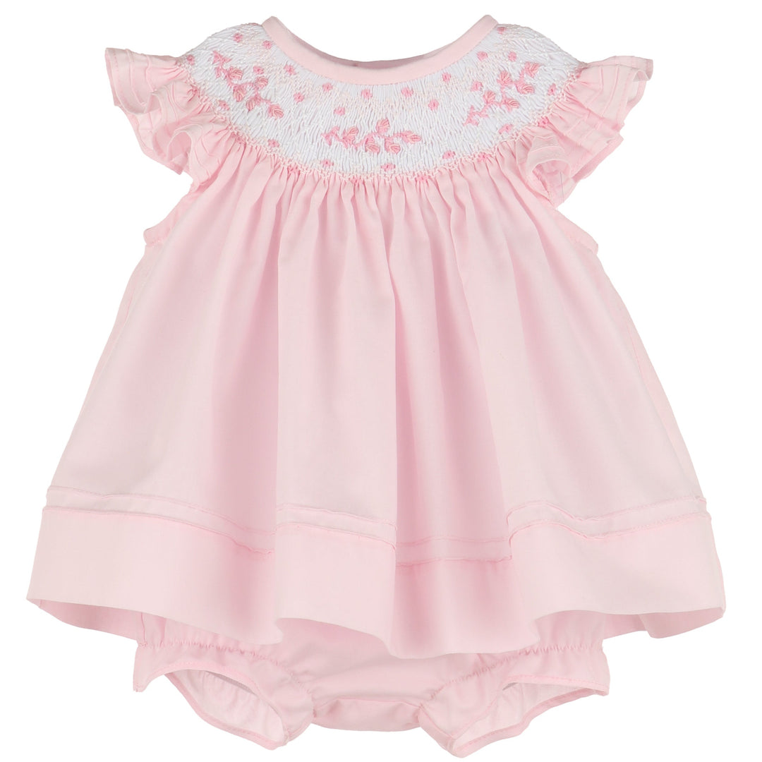 Pink Color Combo Smock Bishop
