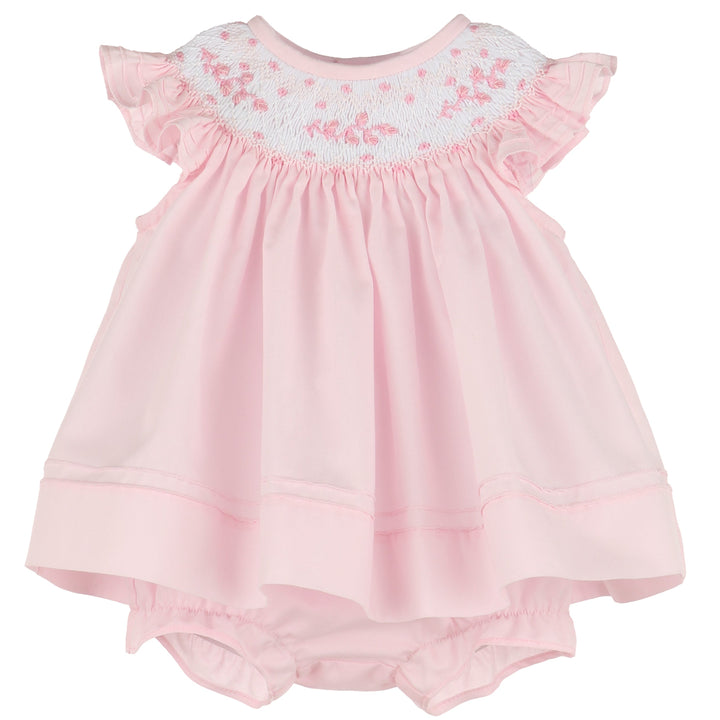 Pink Color Combo Smock Bishop