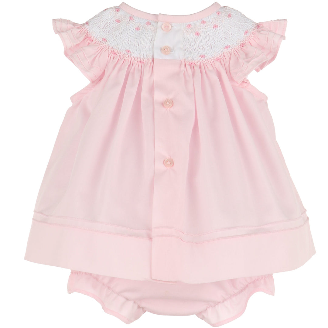 Pink Color Combo Smock Bishop
