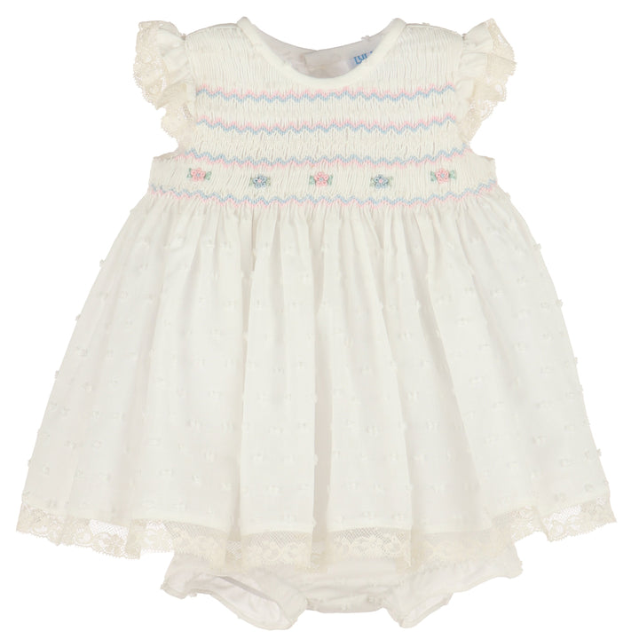 Ivory Swiss Floral Lace Dress