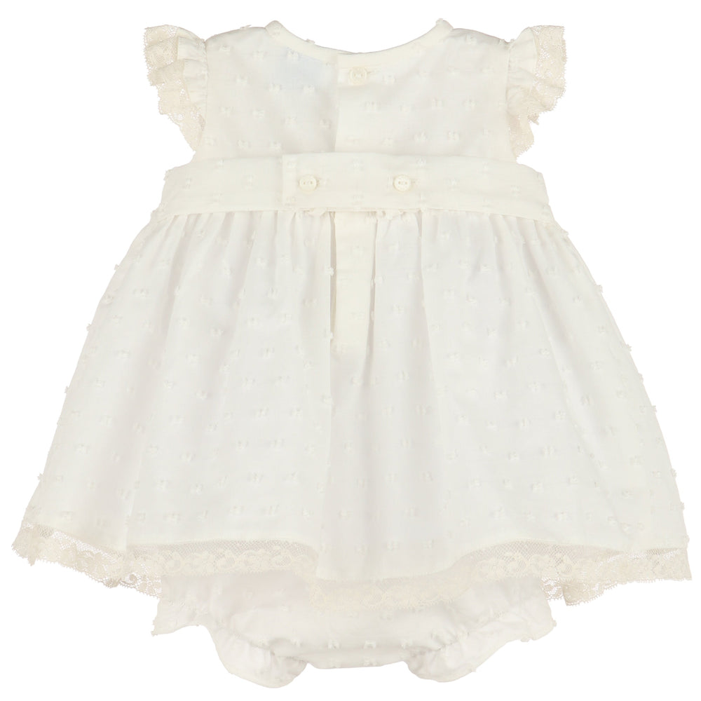 Ivory Swiss Floral Lace Dress