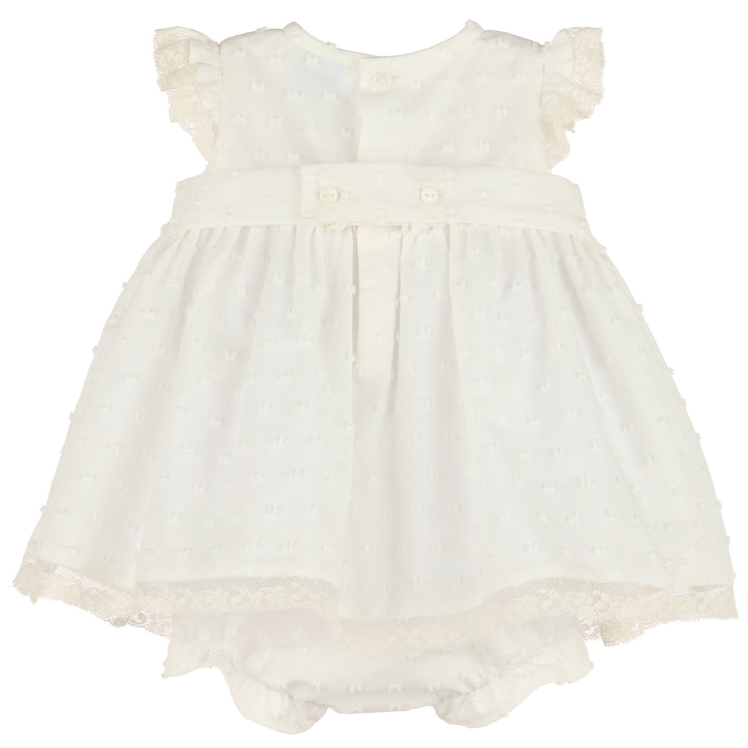 Ivory Swiss Floral Lace Dress