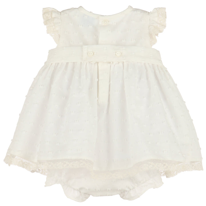 Ivory Swiss Floral Lace Dress