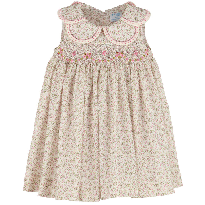 Smocked Pink Liberty Tea Roses Petal Dress