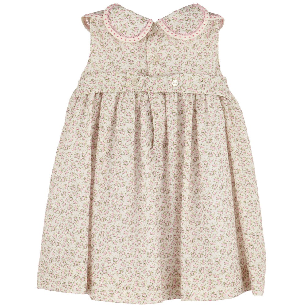 Smocked Pink Liberty Tea Roses Petal Dress