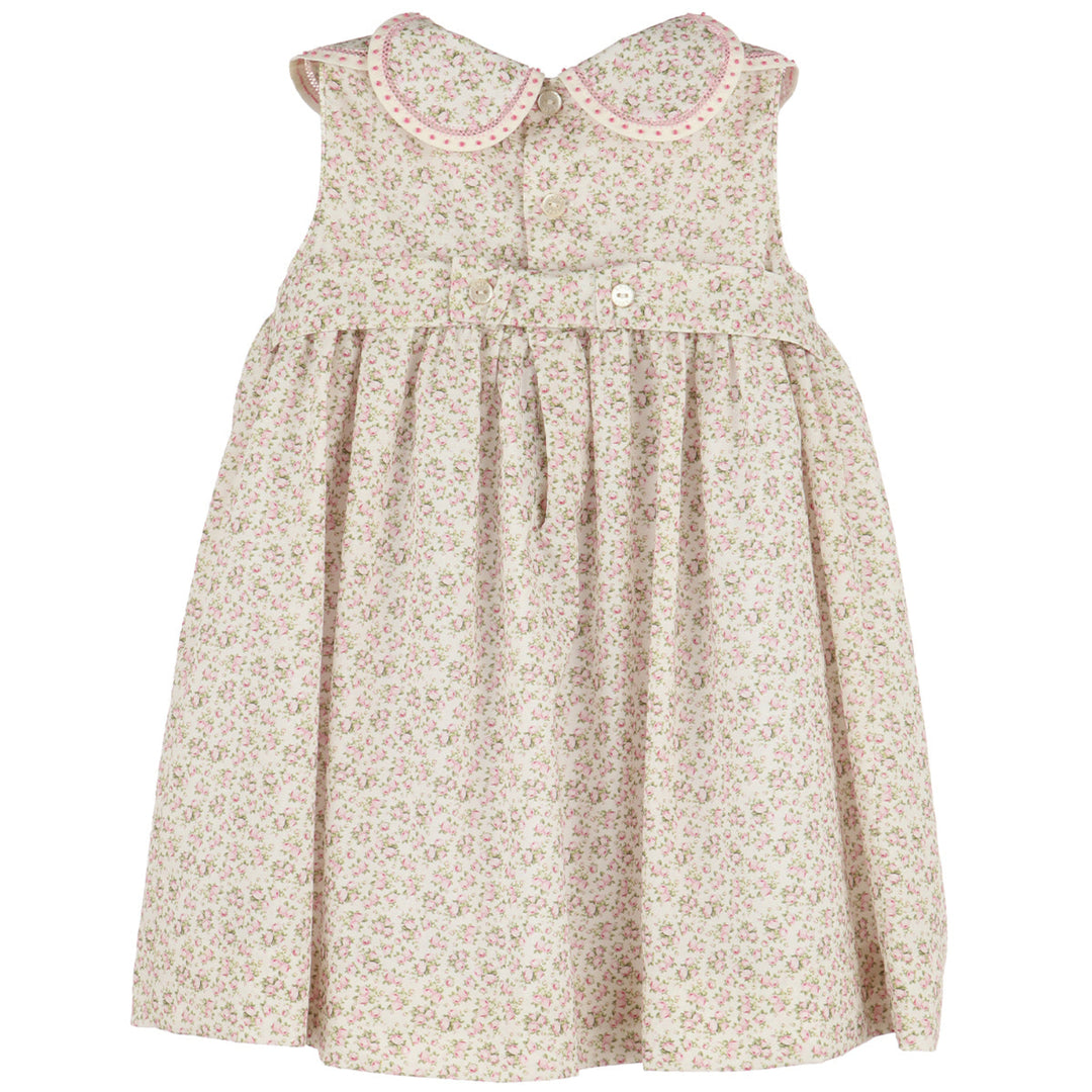 Smocked Pink Liberty Tea Roses Petal Dress