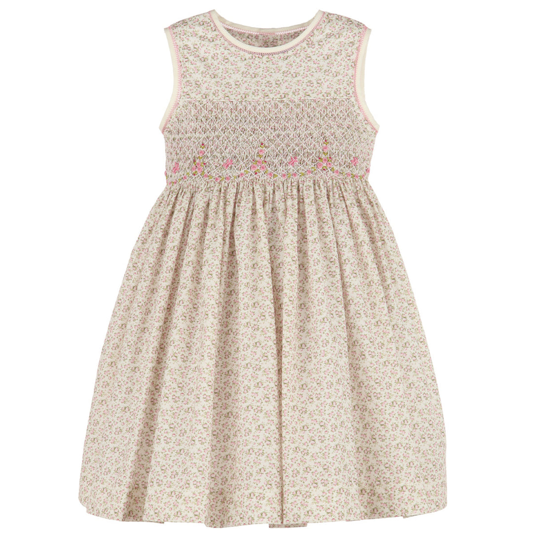 Smocked Pink Liberty Tea Roses Dress