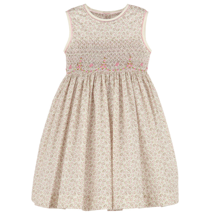 Smocked Pink Liberty Tea Roses Dress