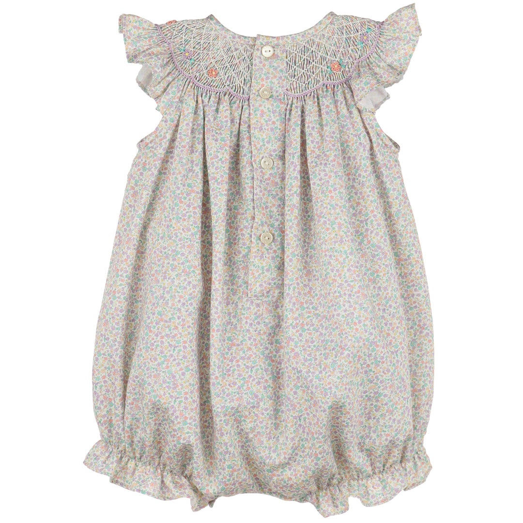 Lilac Floral Print Smock Bubble