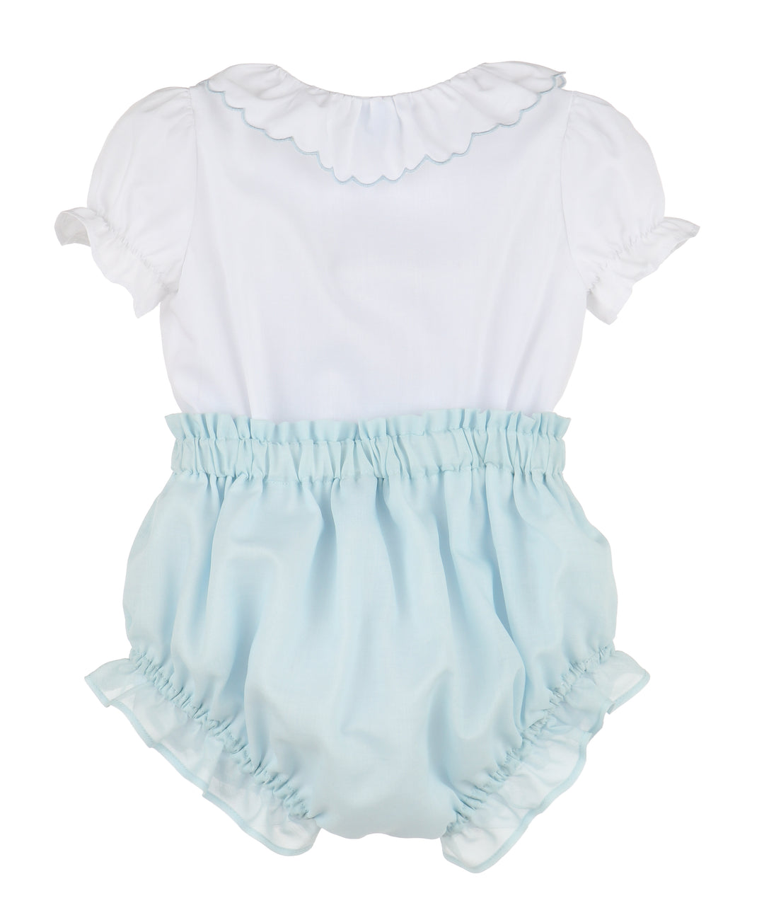 Blue Classical Diamond Smock Set