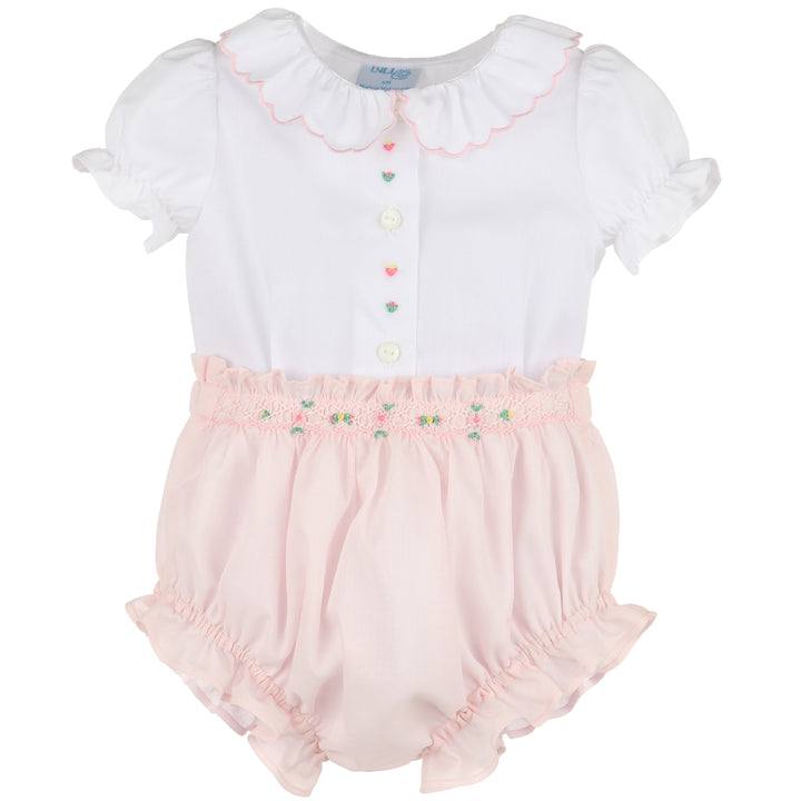 Pink Classical Diamond Smock Set