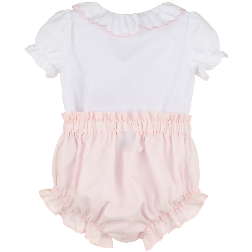 Pink Classical Diamond Smock Set