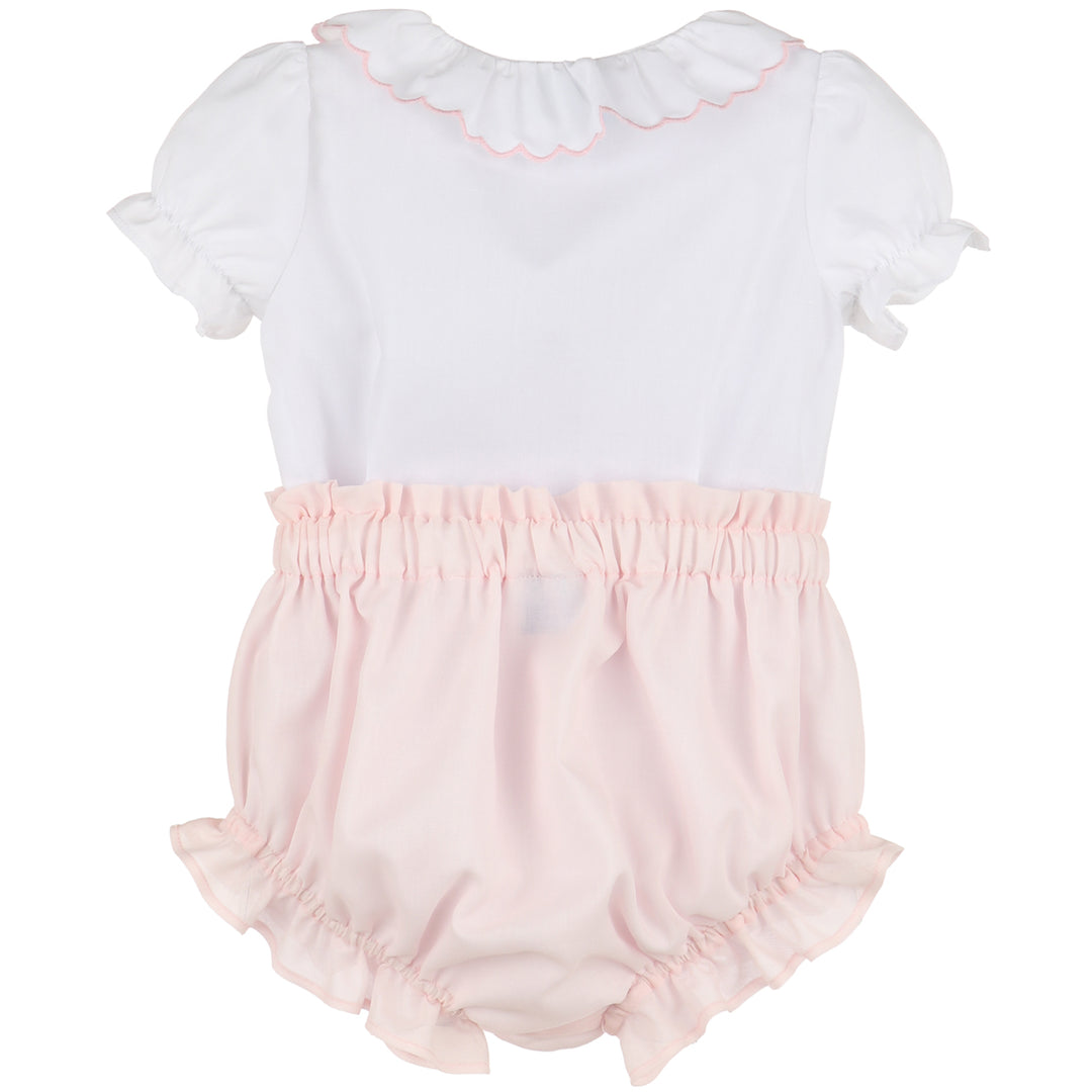 Pink Classical Diamond Smock Set