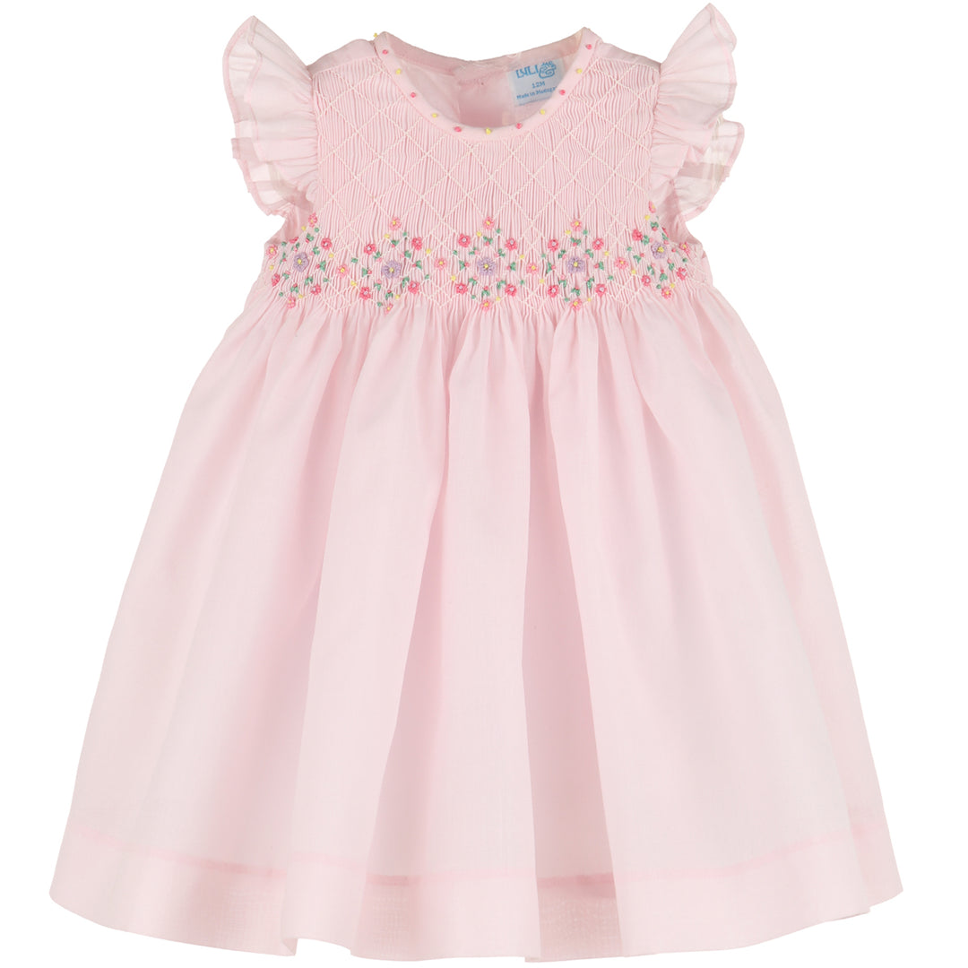 Pink Classical Diamond Smock Dress