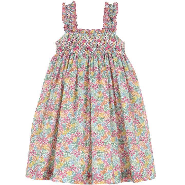 Orange Floral Jamboree Strap Dress