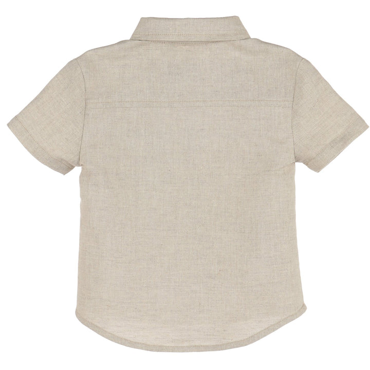 Boys Beige Linen Shirt