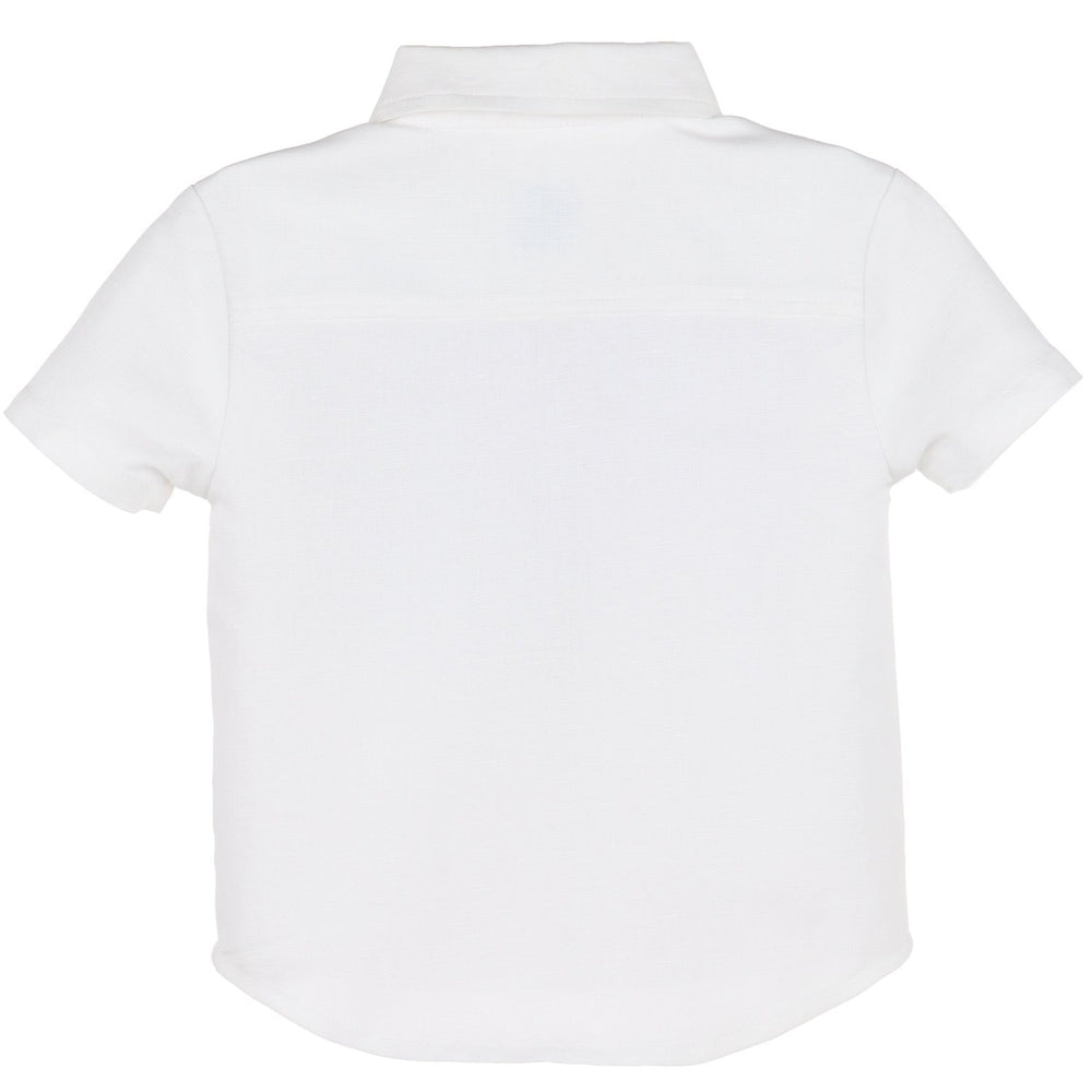 Boys White Linen Shirt