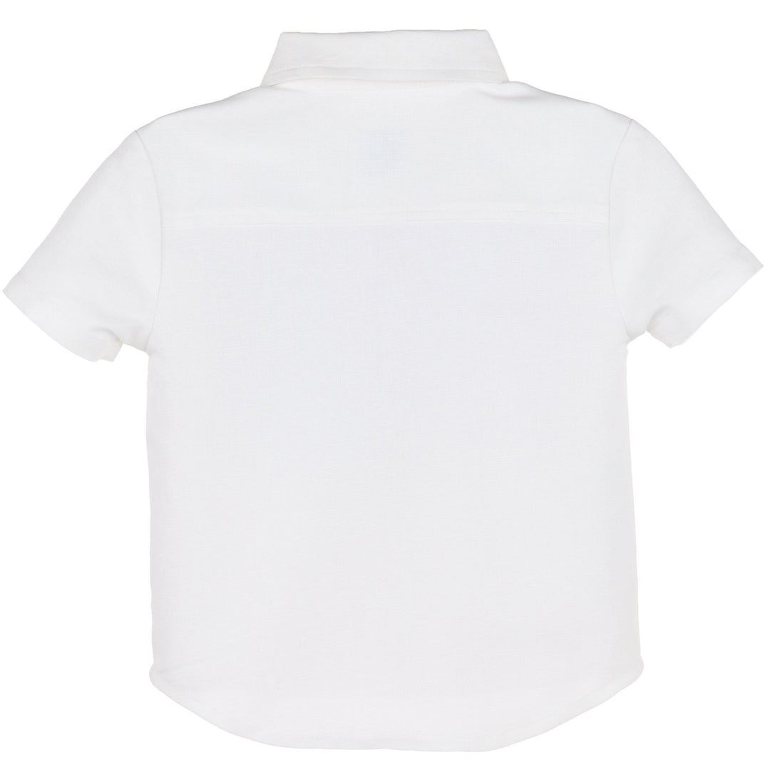 Boys White Linen Shirt