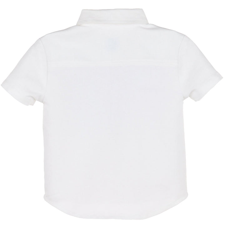 Boys White Linen Shirt