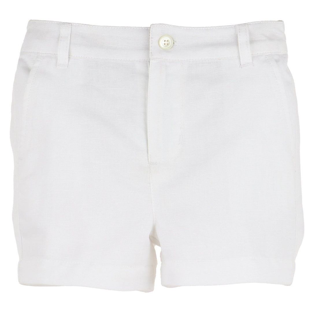 White Linen Shorts