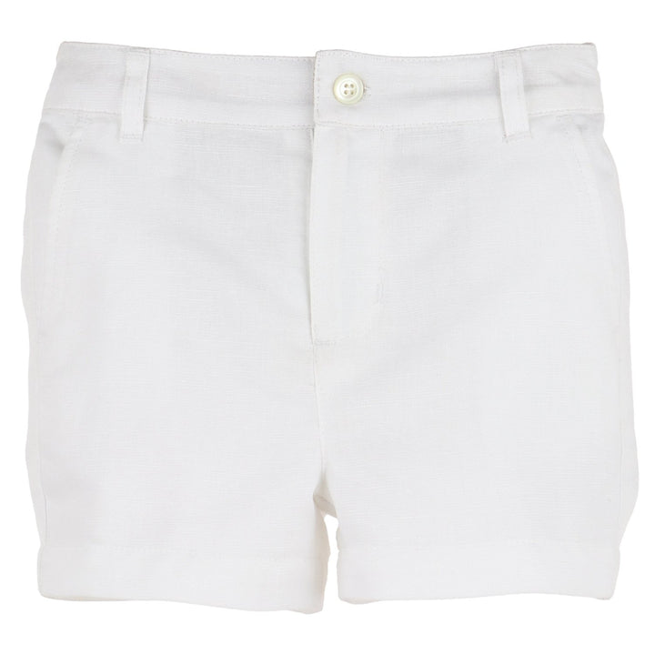 White Linen Shorts
