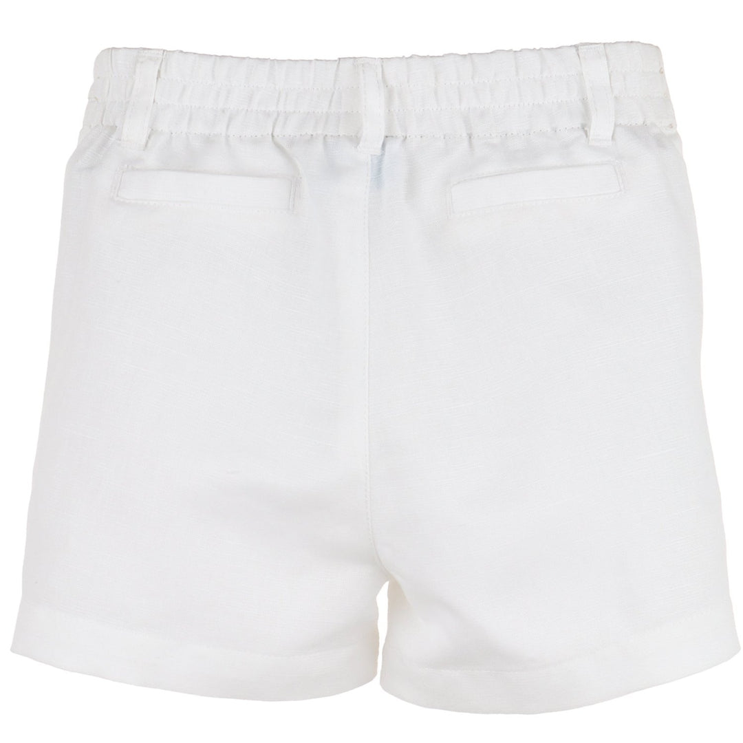 White Linen Shorts