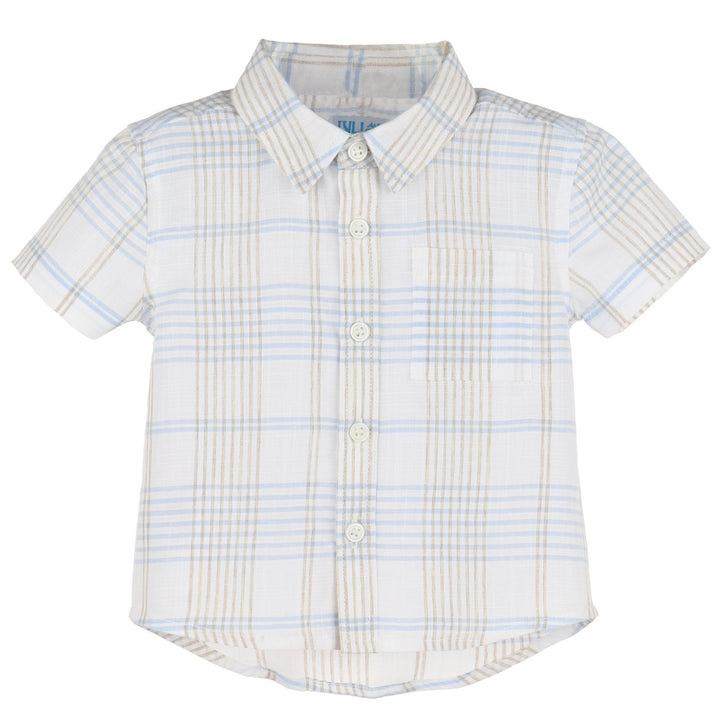 Boys Blue Plaid Shirt